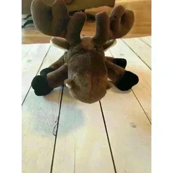 Ganz Webkinz Moose Stuffed Animal Plush HM375 Brown Embroidered No Code Retired - Picture 1 of 4